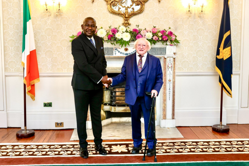 Ambassador Babatunde Edwards presented credentials to Irish President