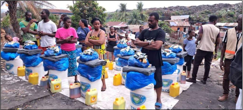 Tzu Chi Foundation and Caritas Freetown provide urgent relief to Kolleh Town fire victims
