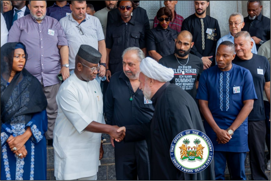 President Bio and First Lady honour late Talal Saleh Fawaz at Lebanese Islamic Cultural Association