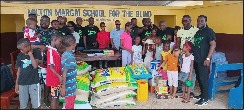 Klymax Breed Foundation donates food items to Milton Margai School for the Blind