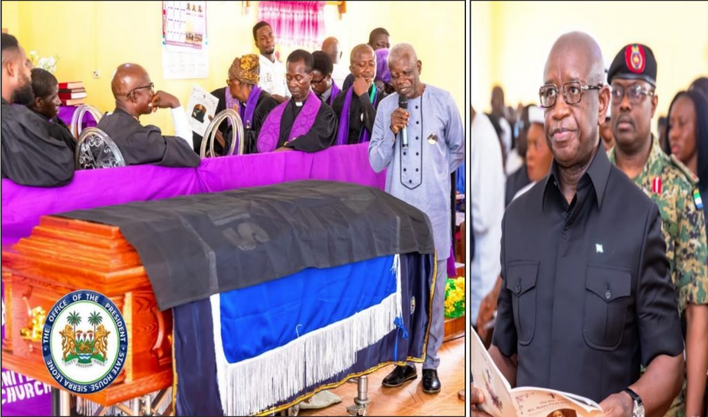 President Bio pays tribute at funeral of pioneering judge Nyawo Finda Matturi-Jones in Kono